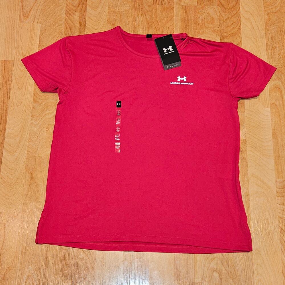 Under Armour Vanish Energy Short Sleeve Womens S Pink Training Gym Tee Sporty